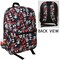Minnie Mouse & Bows All Over Print Black and Red 16" Backpack with Front Pocket